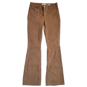 Y2K High Rise Flared Corduroy Pants RE Generation Bamboo Cotton 9/29 Vtg